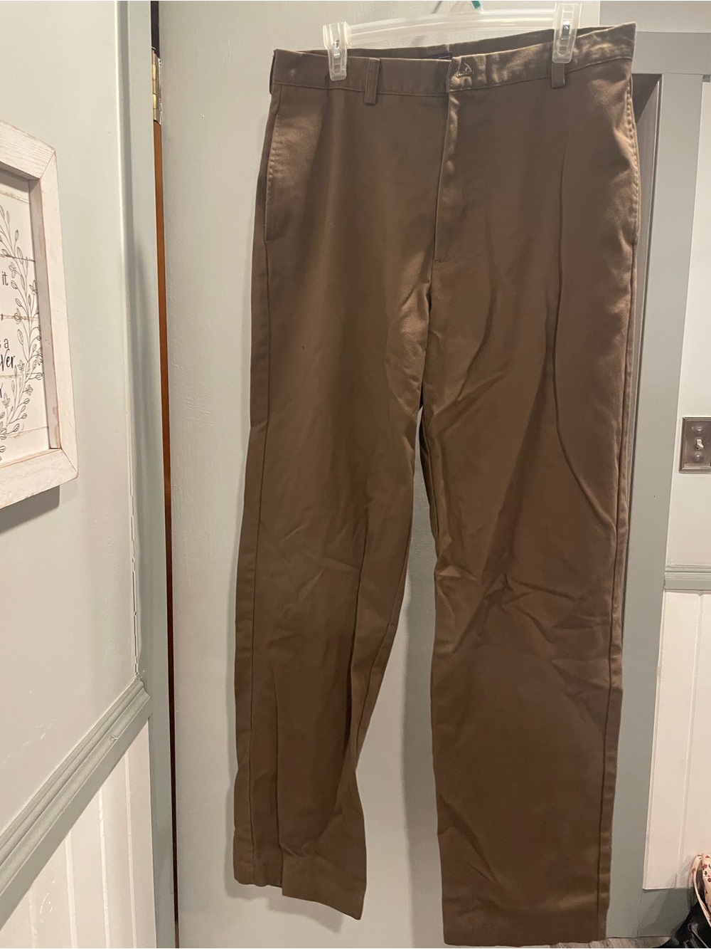 IZOD Men's Straight Brown Chino Pants size 34x34